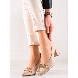 Bombas elegantes en el pilar VINCEZA beige 1