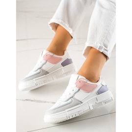 TRENDI Zapatillas en la plataforma blanco multicolor 2