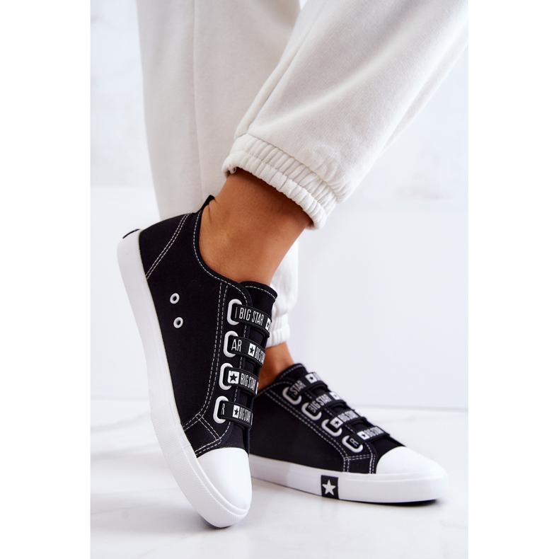 Sneakers Mujer Con Puños Big Star HH274098 Negro 2