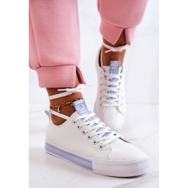 Deportivas Mujer Piel Blanco y Azul Mikayla 1