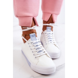 Deportivas Mujer Piel Blanco y Azul Mikayla 5