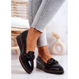 Vinceza Zapatos Cuña Charol Melodías Negras negro 3
