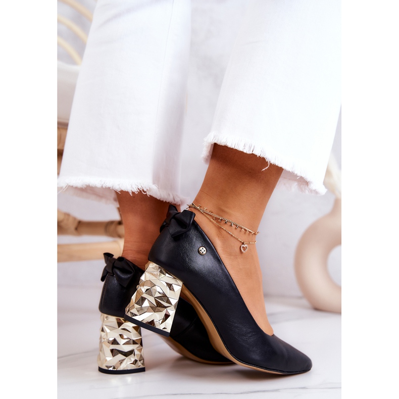 Bombas De Cuero En Una Barra Maciejka 05334-01 Negro 1