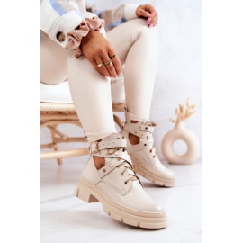 FILIPCZYK Botas Mujer Piel Con Recortes Beige Claro Everly 6