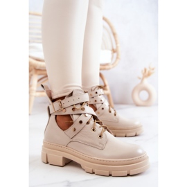 FILIPCZYK Botas Mujer Piel Con Recortes Beige Claro Everly 5