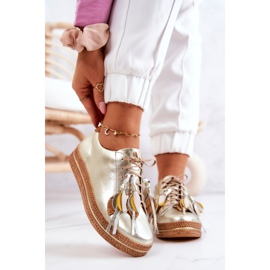 Maciejka 04550-25 Zapatos de cuero dorado 2