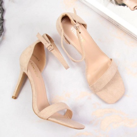 Sandalias con tacón de aguja Vinceza W JAN81B beige 3
