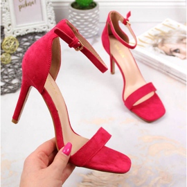 Suede Vinceza W JAN81C sandalias rosas con tacón alto rosado 1