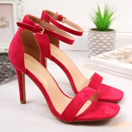 Suede Vinceza W JAN81C sandalias rosas con tacón alto rosado 2