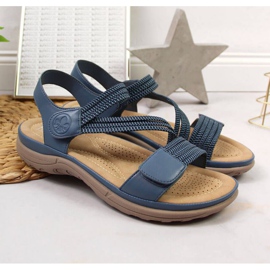Sandalias velcros Rieker W V8873-14 azul 2