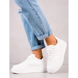 TRENDI Cómodas zapatillas blancas blanco 1