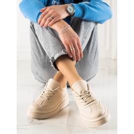 TRENDI Deportivas Cómodas Beige 2