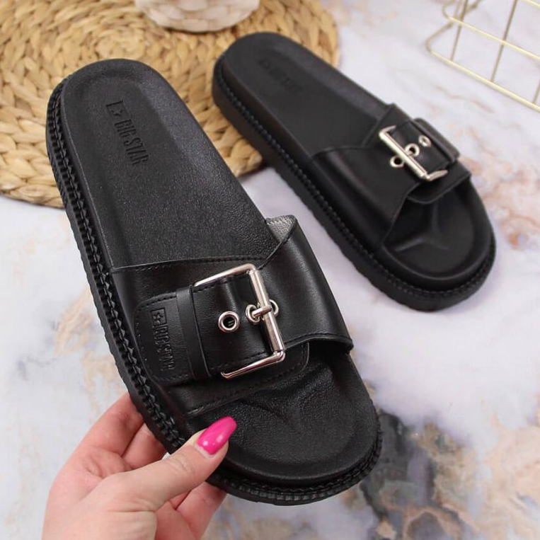 Zapatillas negras en la plataforma Big Star W JJ274A307 negro 1