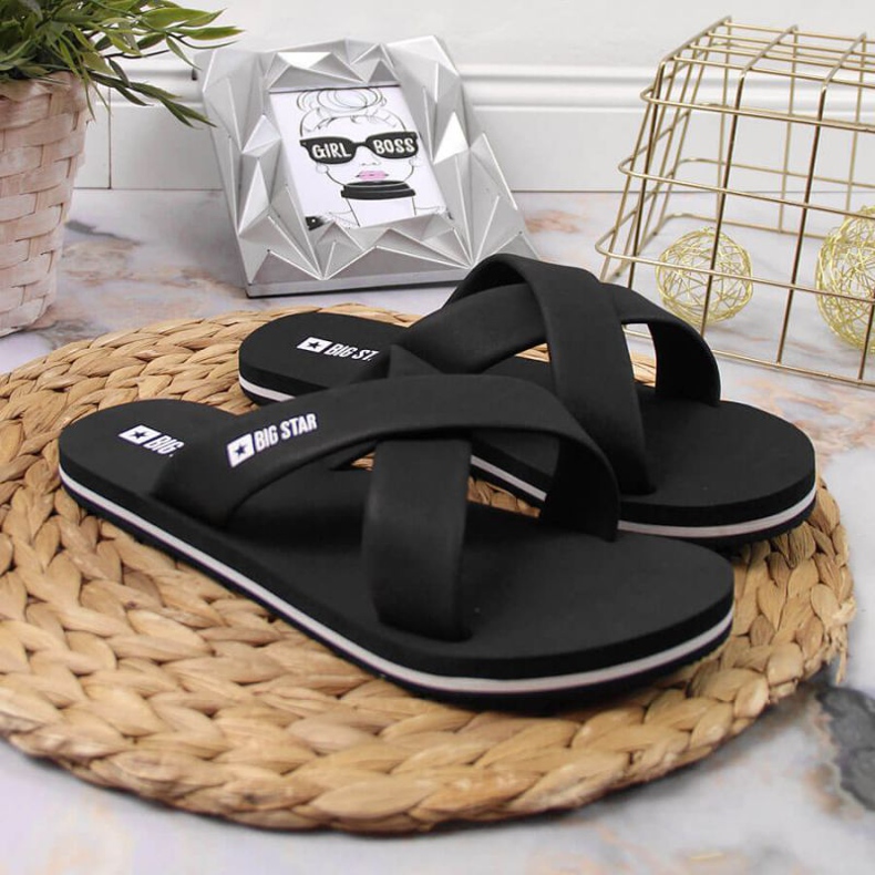 Pantuflas piscina Big Star W JJ274A338 negro 2