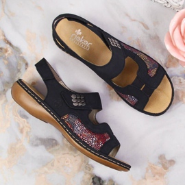 Sandalias velcros Rieker W 65989-14 azul marino 3