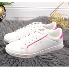 Deportivas con ecopiel Cross Jeans W JJ2R4024C blanco rosa 2