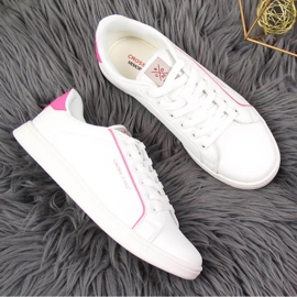 Deportivas con ecopiel Cross Jeans W JJ2R4024C blanco rosado 3
