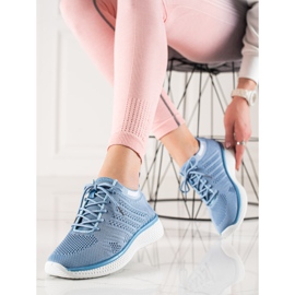 TRENDI Calzado deportivo con cordones azul 2