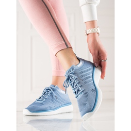 TRENDI Calzado deportivo con cordones azul 3