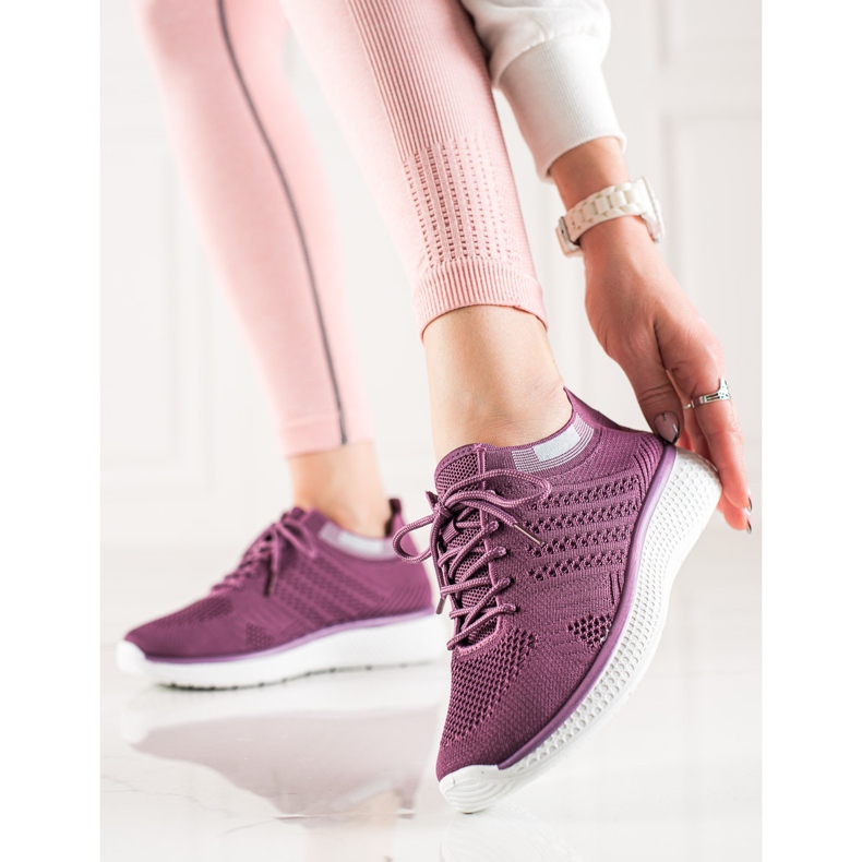 TRENDI Calzado deportivo con cordones violeta 1 TRENDI Calzado deportivo con cordones violeta 1