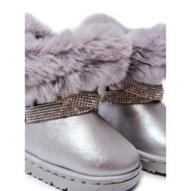 Botas de nieve para niños Hollee plateadas con circonitas cúbicas gris 6