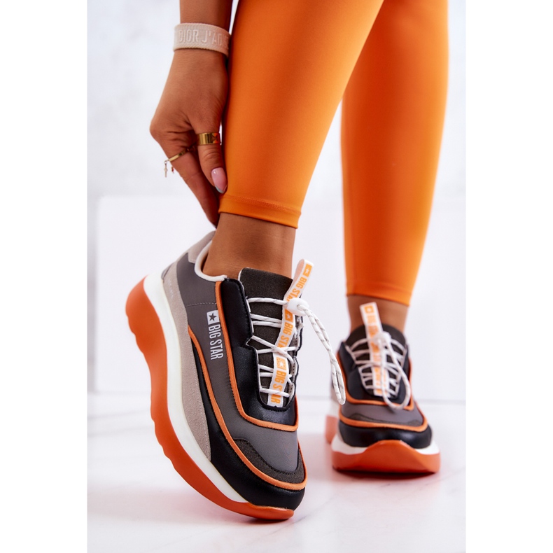 Zapatillas Sport Sneakers Big Star JJ274996 Gris-Naranja 2