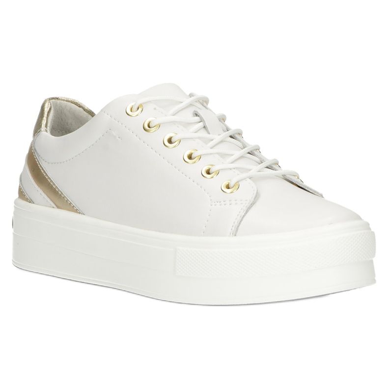 Creepers cuero blanco Filippo DP3530/22 dorado 2 Creepers cuero blanco Filippo DP3530/22 dorado 2