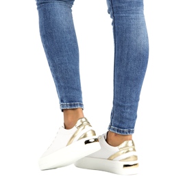Creepers cuero blanco Filippo DP3530/22 dorado 6