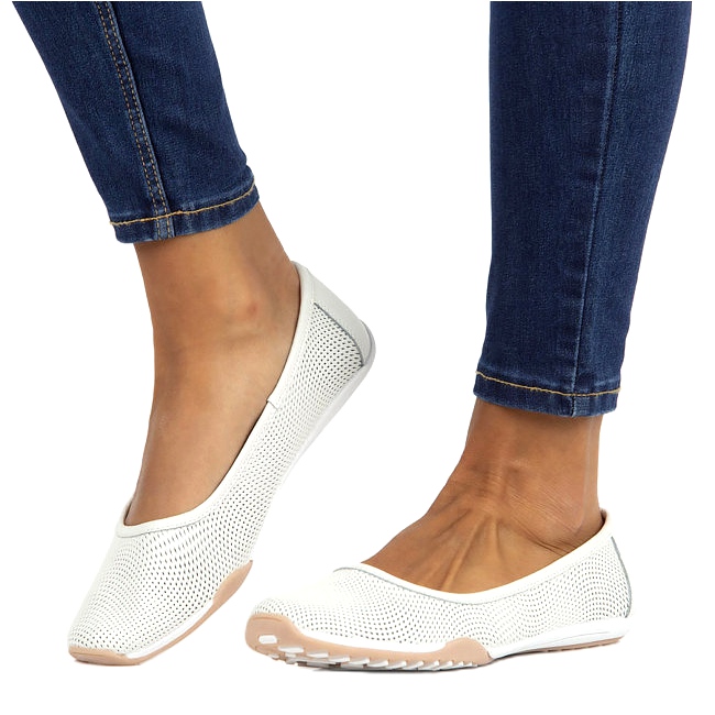 Bailarinas cuero calado blanco Filippo DP3681/22 WH multicolor 4