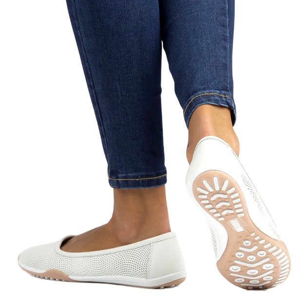 Bailarinas cuero calado blanco Filippo DP3681/22 WH multicolor 5