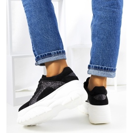 Deportivas deportivas negras con suela Darnell alta negro 1 Deportivas deportivas negras con suela Darnell alta negro 1