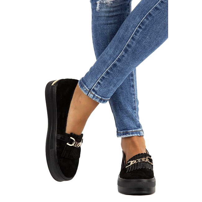 Zapatos de cuero de mujer Lordsy Filippo DP3532 / 22 Negro 1