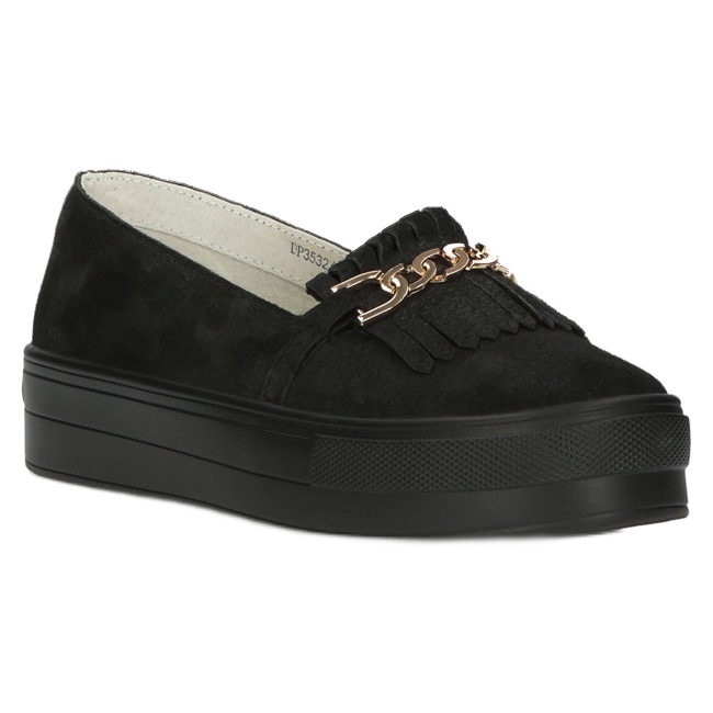 Zapatos de cuero de mujer Lordsy Filippo DP3532 / 22 Negro 2
