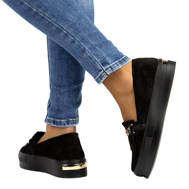 Zapatos de cuero de mujer Lordsy Filippo DP3532 / 22 Negro 6