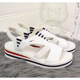 Sandalias cuña Rieker W V02Y5 blanco 3