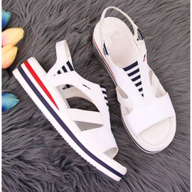 Sandalias cuña Rieker W V02Y5 blanco 4