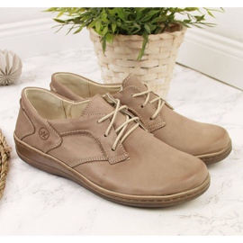 Zapatos de cuero confort helios 715 beige 3