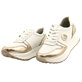 Zapatos deportivos de mujer atados Filippo DP3547 / 22 WH GO Blanco dorado 6