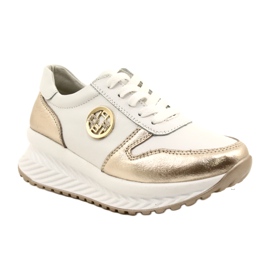 Zapatos deportivos de mujer atados Filippo DP3547 / 22 WH GO Blanco dorado 4