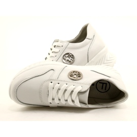 Deportivas de mujer atadas Filippo DP3547/22 WH Blanco plata 6
