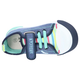 American Club Sneakers de Velcro Boys American Ten14/22 Jeans Leather Insertar azul 3