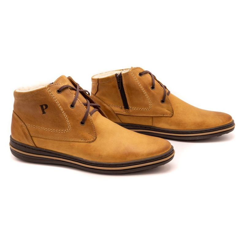 Polbut 339 zapatos rojos para hombre marrón naranja 3