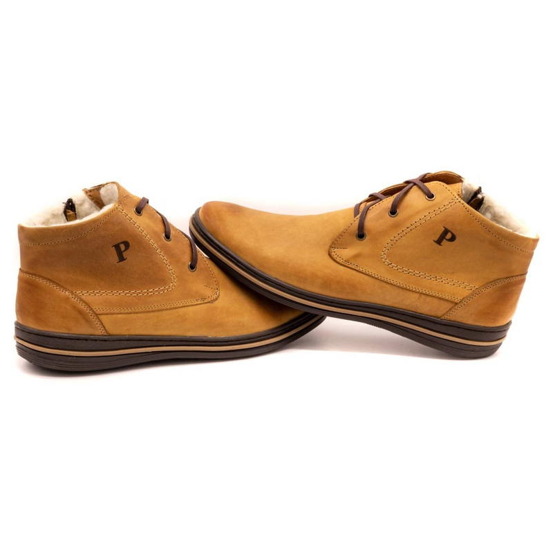 Polbut 339 zapatos rojos para hombre marrón naranja 5