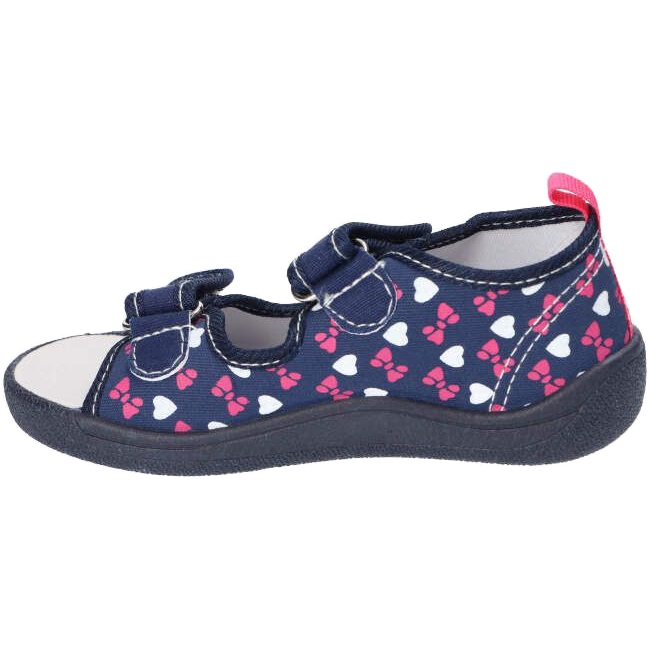 American Club Zapatillas sandalias americanas, inserto de cuero TEN19 / 22 Azul marino 2