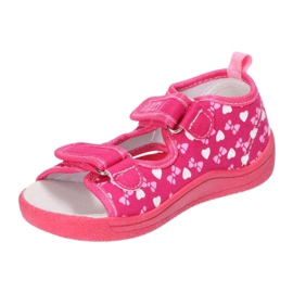 American Club Zapatillas sandalias americanas, inserto de cuero TEN19 / 22 Rosa rosado 3