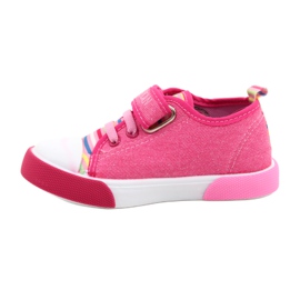 American Club Sneakers de velcro American Ten17/22 Inserto de cuero rosa 1