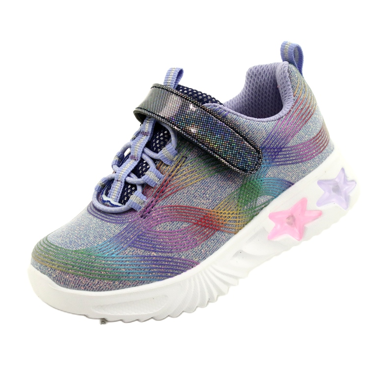 American Club Zapatillas Deportivas ADI LED Glowing Velcro ES87/22 Púrpura 3