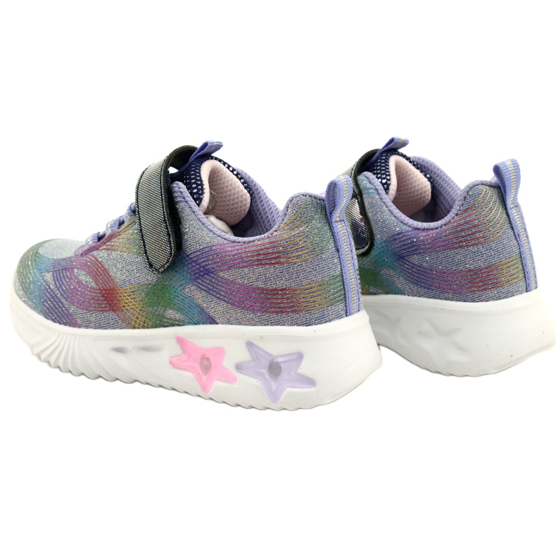 American Club Zapatillas Deportivas ADI LED Glowing Velcro ES87/22 Púrpura 6