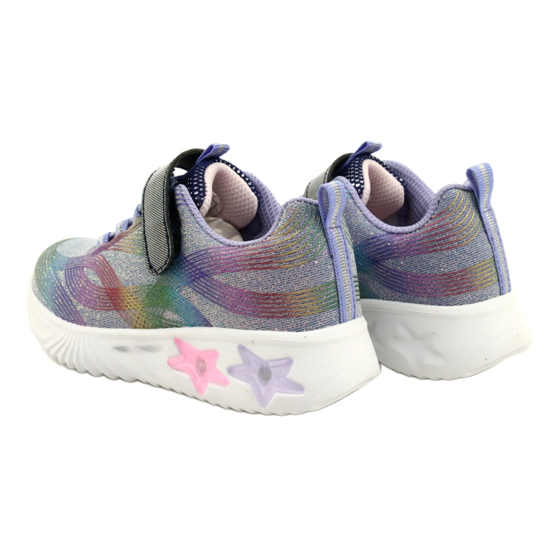 American Club Zapatillas Deportivas ADI LED Glowing Velcro ES87/22 Púrpura 5