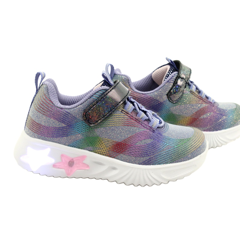 American Club Zapatillas Deportivas ADI LED Glowing Velcro ES87/22 Púrpura violeta 7